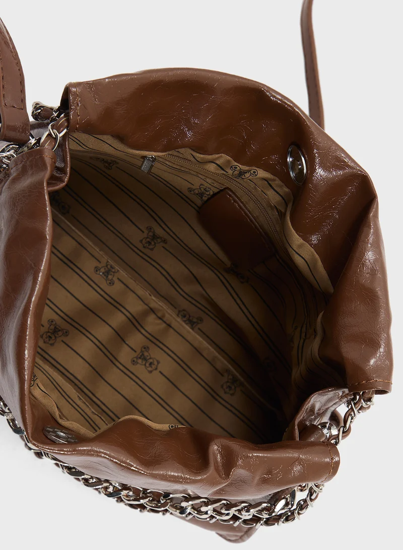 ELLA Crinkle Effect Tote Bag
