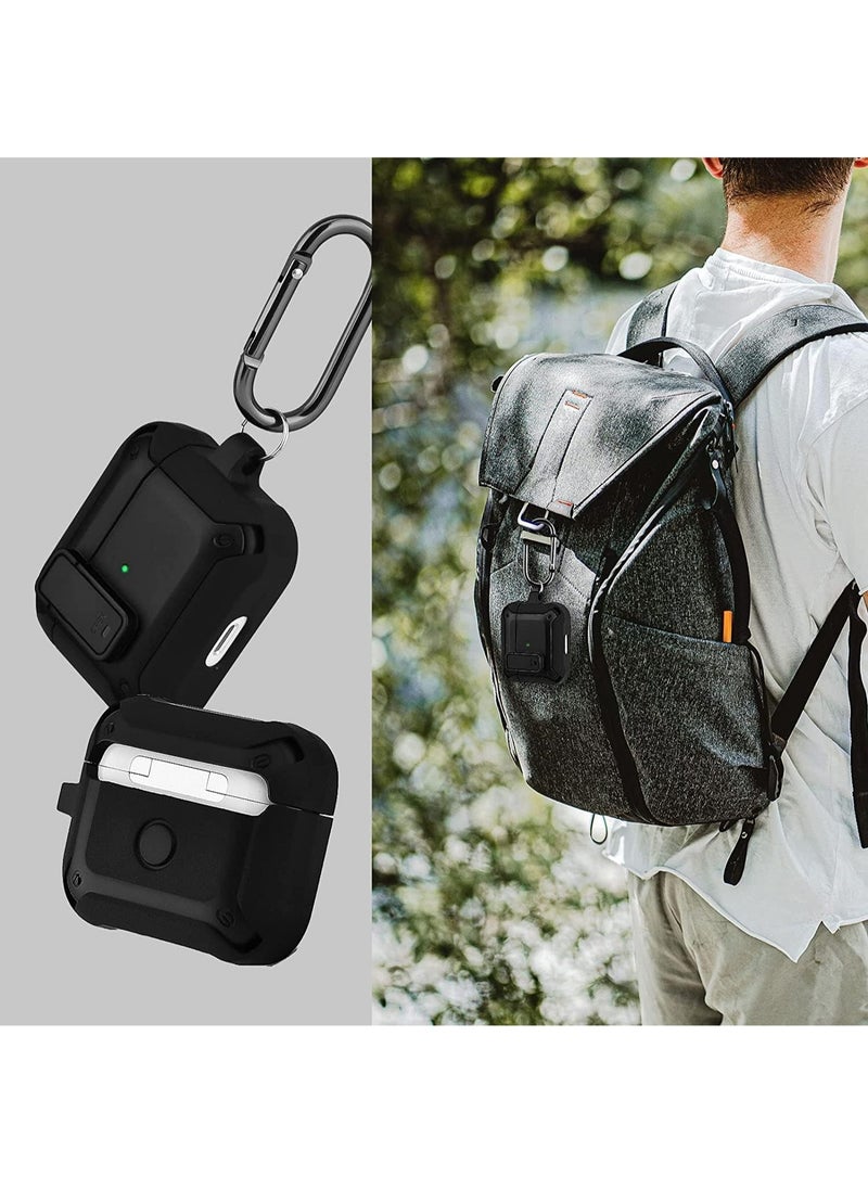 ELTRAZONE - Lock Design Airpdods 3 case,RGBWIND Air Pod 3rd (2021) Cover with Keychain,Hard Protective Skin for Airpod 3 Charging Case,LED Visible - Image 1