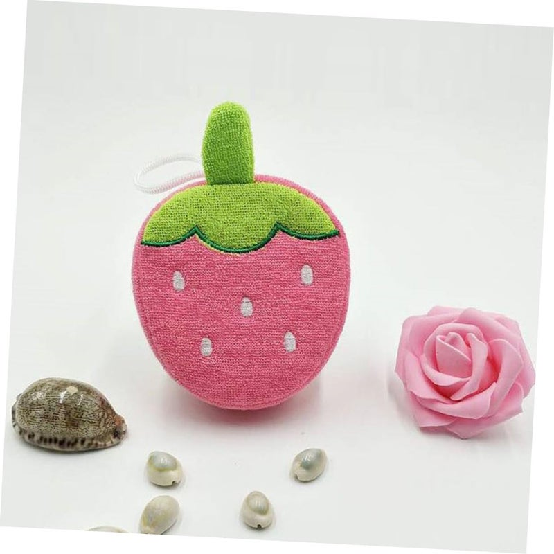 Soft Cotton Fruit Shaped Baby Bath Scrubbers Exfoliating Sponge 2 Pack for Gentle Bathing - Image 4