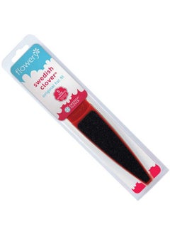 Flowery Original Swedish Clover Red Foot File Pedicure Foot Scrubber 60/100 Grit Red  - Image 1