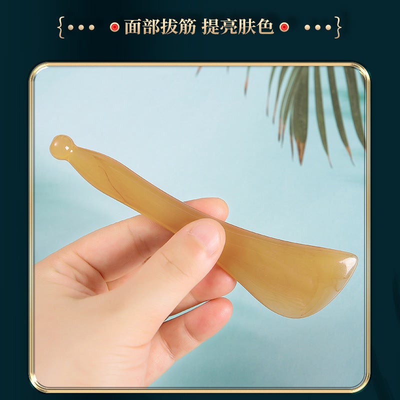 Scraping Board, Muscle-Pulling Stick, Special Resin For Face, Skin-Pulling, Beauty Stick, Triangular Heart-Shaped Scraping Tablet, Horn-Like - Image 5
