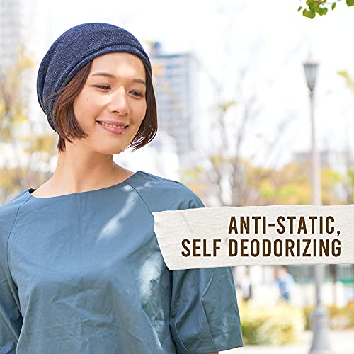 CHARM Linen Beanie Hat for Summer - Mens Slouchy Beanie Womens Baggy Knit Cap Cooling Hat Black - Image 4