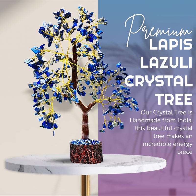AstraVeda Lapis Lazuli Tree  Tree of Life  Crystal Tree  Feng Shui Tree  Positive Energy Tree  Meditation Gift  Crystals and Stones  Spiritual Items  300 Bead - Image 2