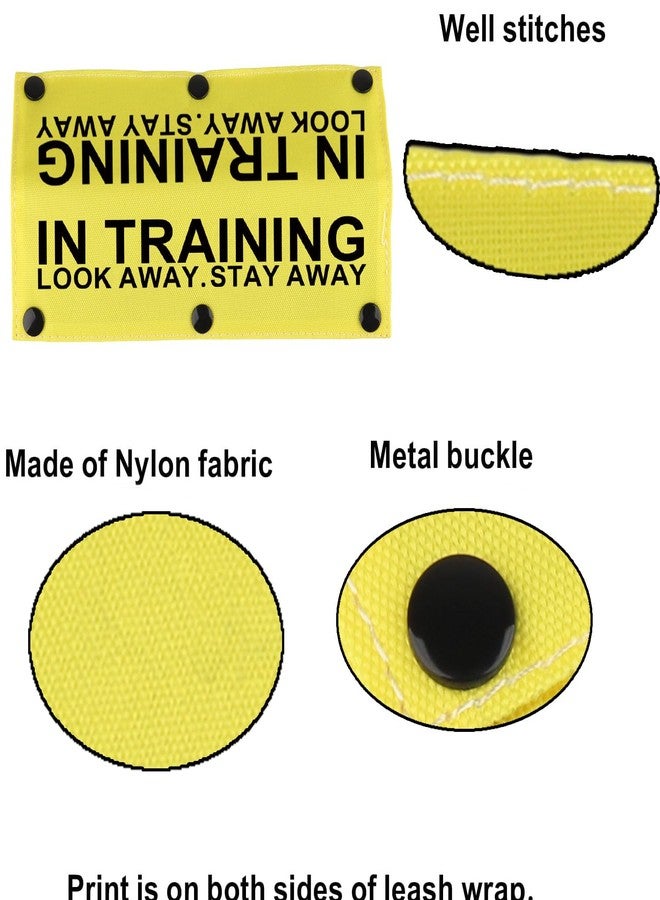 BLUPARK Service Dog Leash Sleeve in Training Look Away Stay Away Dog Leash Wrap Sleeve (Look Away Stay Away-YE Sleeve) - Image 5