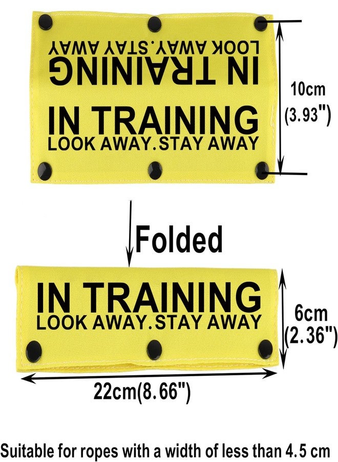 BLUPARK Service Dog Leash Sleeve in Training Look Away Stay Away Dog Leash Wrap Sleeve (Look Away Stay Away-YE Sleeve) - Image 2