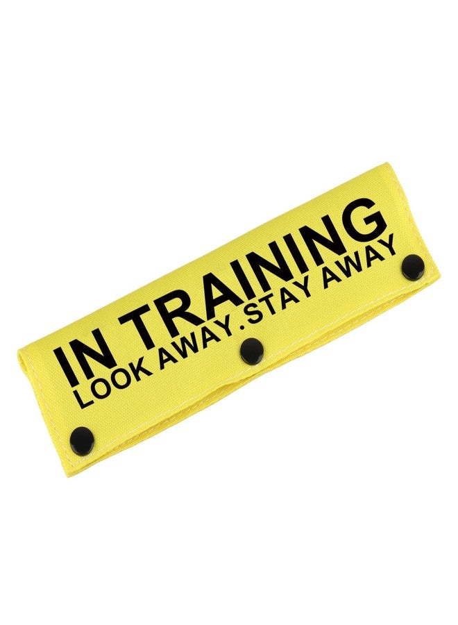 BLUPARK Service Dog Leash Sleeve in Training Look Away Stay Away Dog Leash Wrap Sleeve (Look Away Stay Away-YE Sleeve) - Image 1