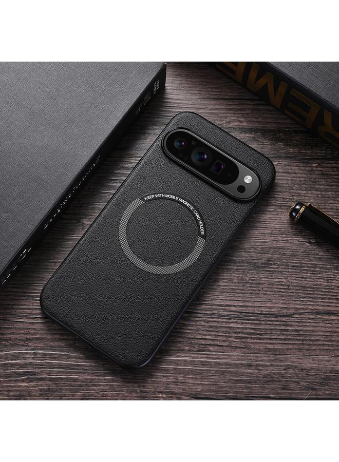 The Bros حافظة هاتف لجوجل بيكسل 9 مع حلقة مغناطيسية من ماغسيف بتصميم جلد - Image 1