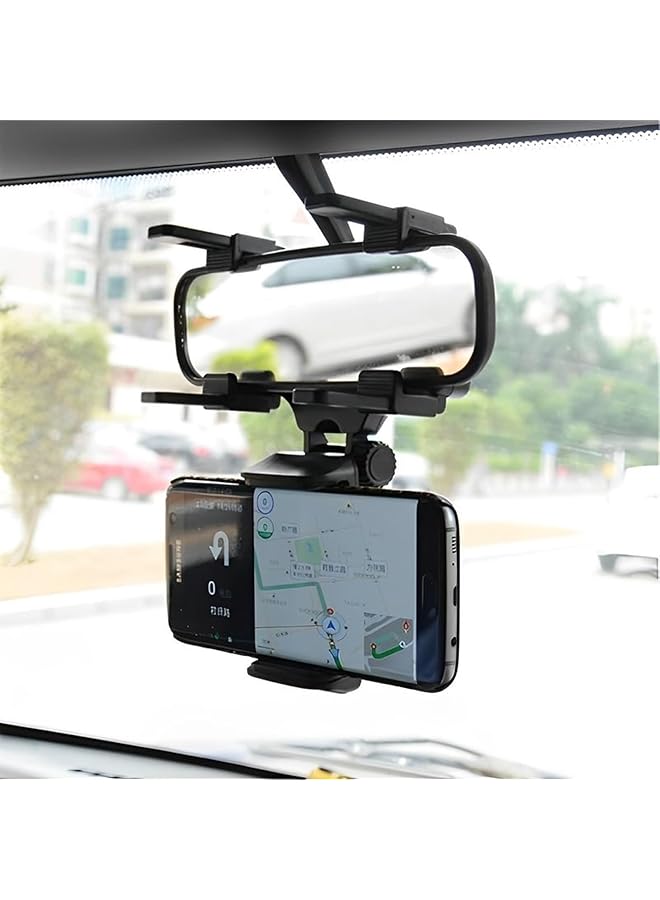 موتيم حامل هاتف بمرآة الرؤية الخلفية مع دوران 360 درجة وقابل للسحب وحامل عالمي للسيارة مناسب لهاتف Iphone 11 12 13 14 Pro Max Samsung All Phone - Image 3