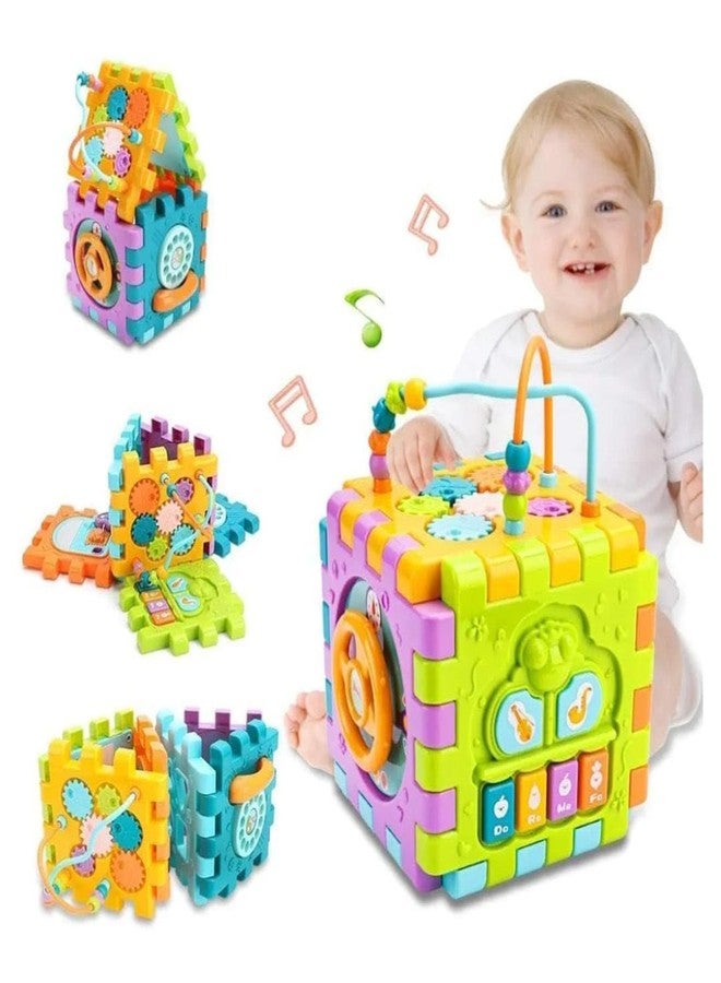 Aria Activity Cube Baby Toys 6 in 1 Multi-Purpose Educational Learning Cube with Music Activity Center Play Square Toy - Image 3