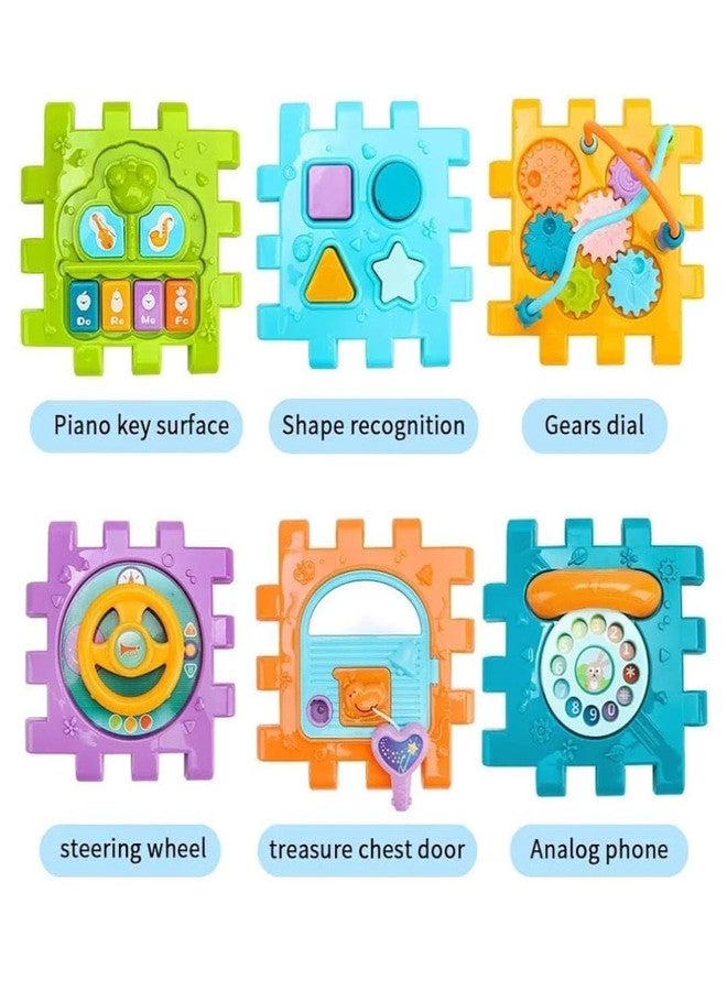 Aria Activity Cube Baby Toys 6 in 1 Multi-Purpose Educational Learning Cube with Music Activity Center Play Square Toy - Image 5