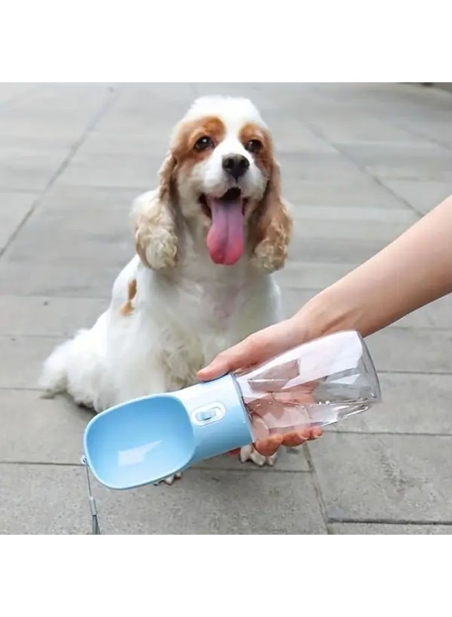 Portable Dog Water Bottle With Bowl Leakproof Pet Water Dispenser Durable Plastic For Travel Hiking Outdoor Activities Yellow - Image 5