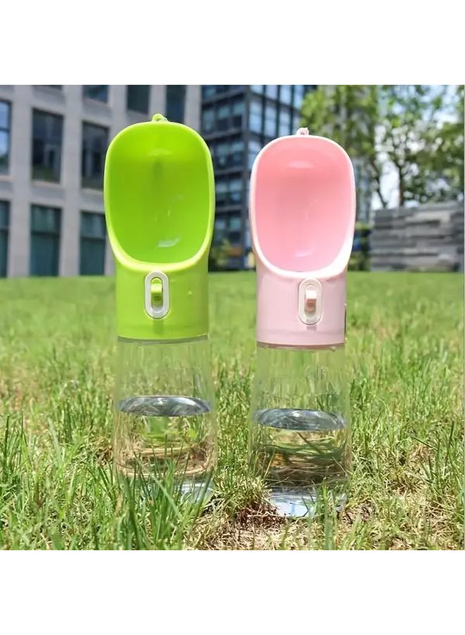 Portable Dog Water Bottle With Bowl Leakproof Pet Water Dispenser Durable Plastic For Travel Hiking Outdoor Activities Yellow - Image 4