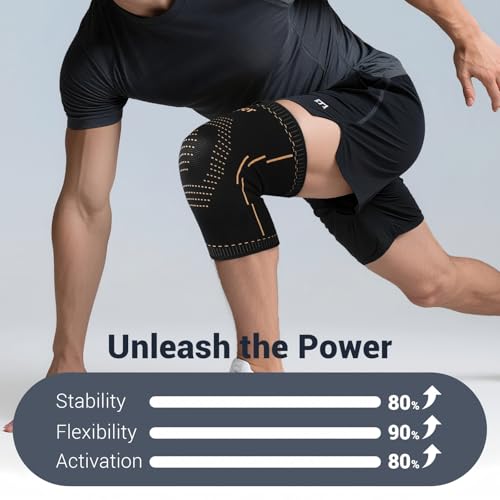 Janustar Copper Knee Braces for Men & Women – Knee Compression Sleeves for Pain Relief, Arthritis, Sports and Recovery - Image 3