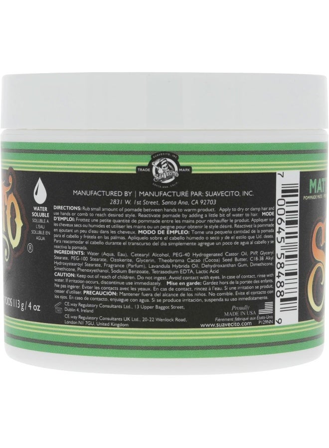 SUAVECITO Shine-Free Matte Pomade For Men, 4 Ounce - Image 3