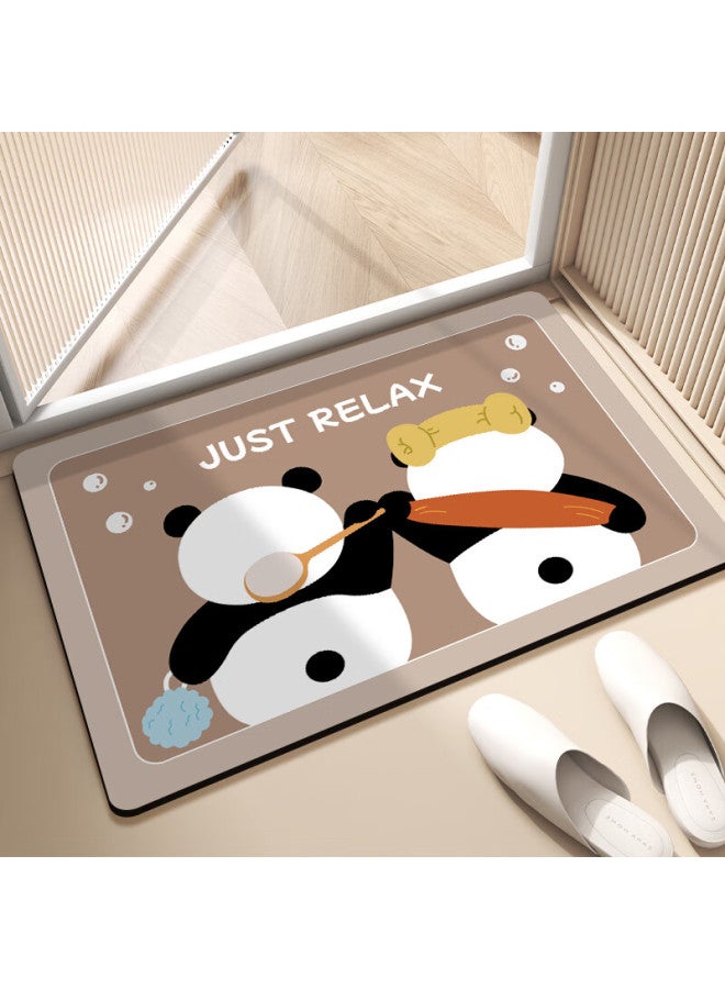Yishang Bathroom Absorbent Mat, Non-slip Bath Mat, Quick-drying Small Carpet For Bathroom Entrance, Toilet Door Mat - Image 4