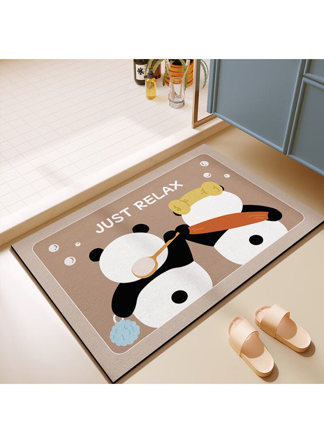 Yishang Bathroom Absorbent Mat, Non-slip Bath Mat, Quick-drying Small Carpet For Bathroom Entrance, Toilet Door Mat - Image 3