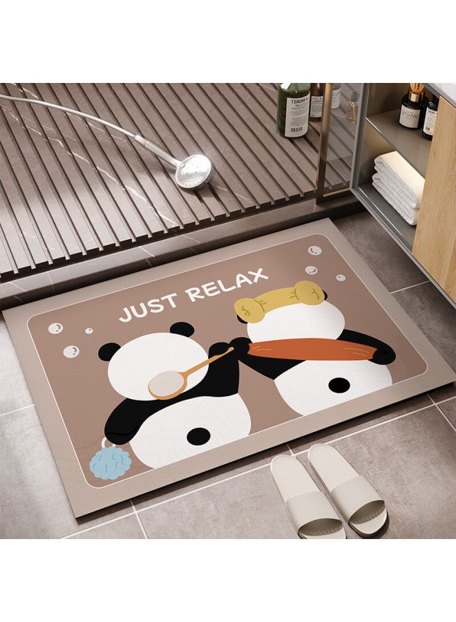 Yishang Bathroom Absorbent Mat, Non-slip Bath Mat, Quick-drying Small Carpet For Bathroom Entrance, Toilet Door Mat - Image 1