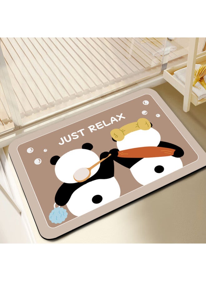 Yishang Bathroom Absorbent Mat, Non-slip Bath Mat, Quick-drying Small Carpet For Bathroom Entrance, Toilet Door Mat - Image 2