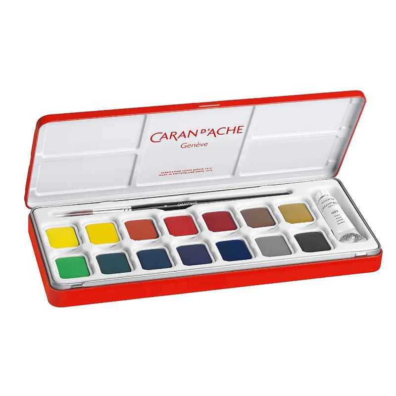 Caran d'Ache Gouache Studio 15 Assorted Colors Set in Metal Tin - Image 2