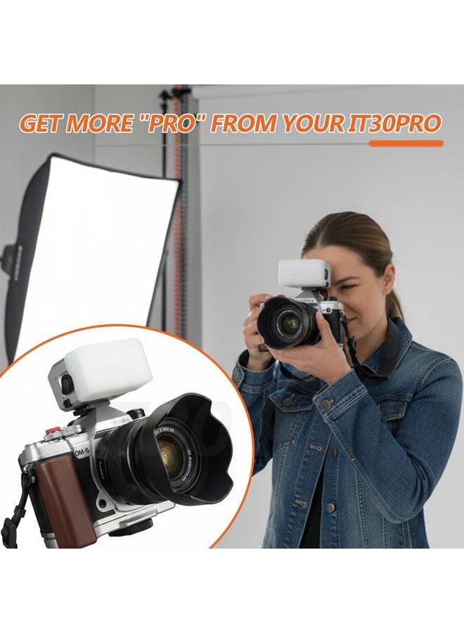 MOORDIEL IT30 Pro Diffuser, Flash Diffuser for Godox IT30 Pro IT30PRO, for GODOX IT30ProS IT30ProF IT30ProC IT30ProN IT30ProO Mini Flash, Soft Even Lighting Without Harsh Glare, Easy to Install - Pack of 2 - Image 2