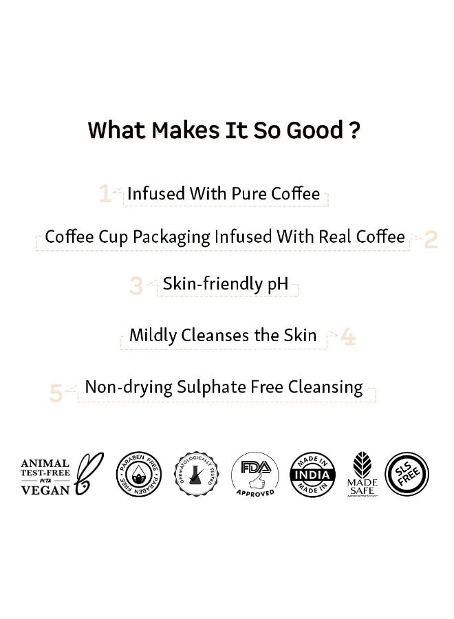 MCaffeine mCaffeine Coffee Body Exfoliation Kit with Body Scrub, Body Wash & Bath Glove | Exfoliates, Deeply Cleanses, Polishes & Removes Tan | Skin Care Combo for All Skin Types  - Image 3