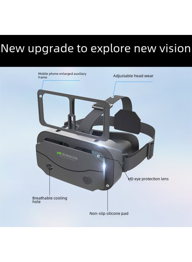 Vrshinecon Phantom Mirror Virtual Reality Vr Glasses For Mobile Movies Games 3d Digital Eyewear Vr-Color:G13 Black - Image 2