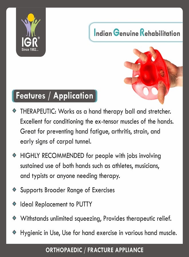 IGR جهاز تمرين أصابع جل دائري الشكل من IGR - أحمر (متوسط إلى صعب) - 1 - Image 3