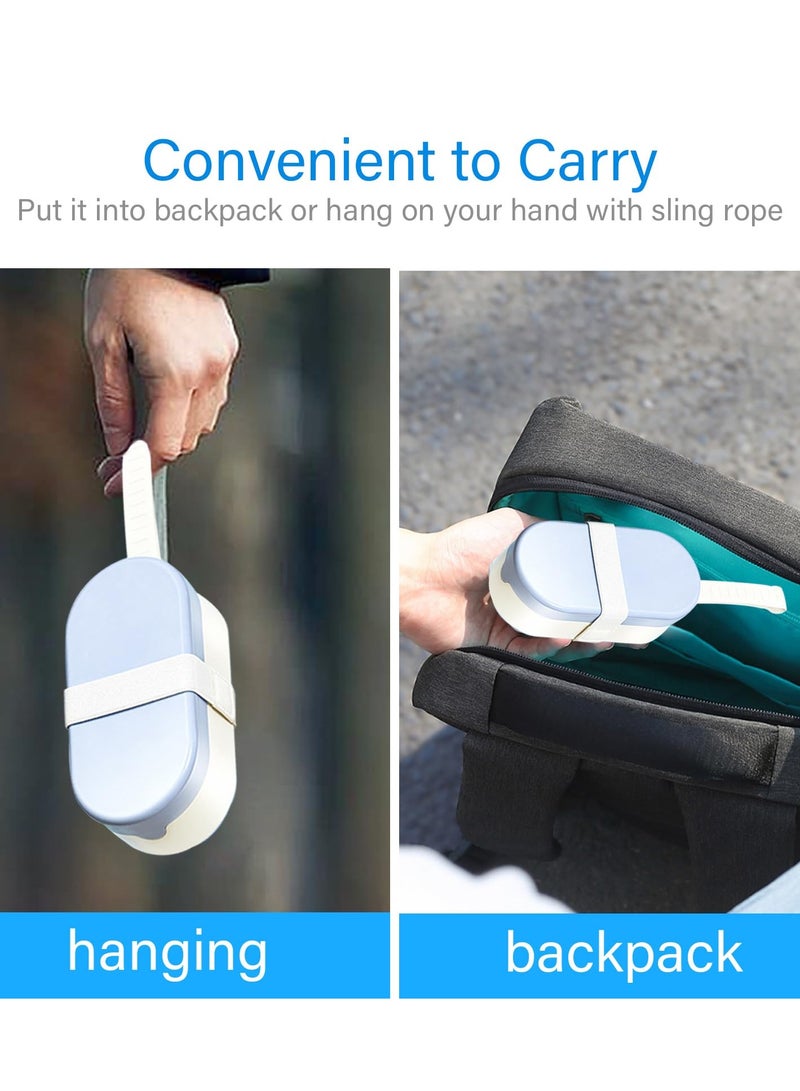 Excefore زجاجة ماء محمولة للكلاب للمشي، وعاء للكلاب 2 في 1، زجاجات ماء قابلة للطي بدون تسرب، وعاء موزع للماء، كوب شرب للسفر، للمشي، والسفر، وأوعية القطط وزجاجة ماء للحيوانات الأليفة، زرقاء - Image 4