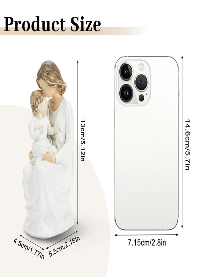 DIBALIYI Resin Mother and Baby Figurines Statues, Gifts for New Parents, Ideal for First Mothers, The Greatest Bond Mon and Child Sculptures, Hand-Painted Figure, 5.1" H - Image 2