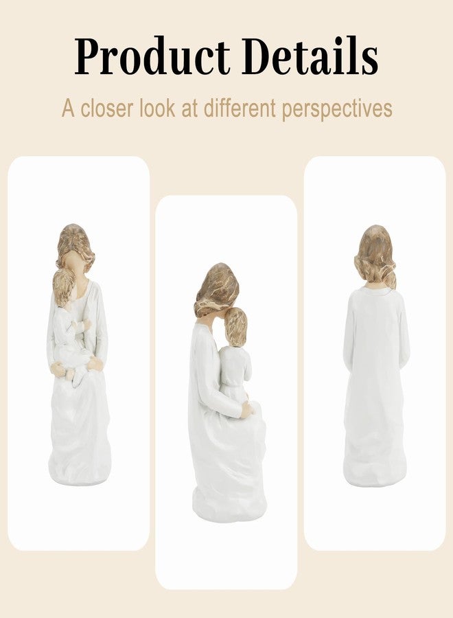 DIBALIYI Resin Mother and Baby Figurines Statues, Gifts for New Parents, Ideal for First Mothers, The Greatest Bond Mon and Child Sculptures, Hand-Painted Figure, 5.1" H - Image 3