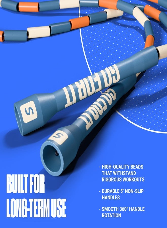 Sportbit Beaded Jump Rope for Fitness - Elite Skipping Rope for Adults (Women and Men) - Speed Jump Rope for Workouts, CrossFit, Boxing - Lightweight Tangle-Free Adjustable Jump Rope - Image 4