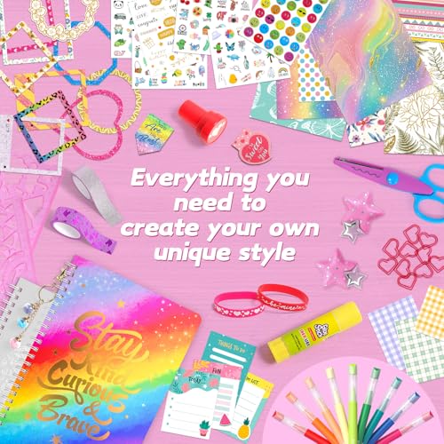 ADUSRIZ 2-Pack DIY Journal Kit for Girls, Journal Set with Stickers, Birthday Gifts for Teen Girls, Decorate Your Planner/Organizer, Journaling Arts Craft Kit, Ideal Gifts for 8-12 13 14 Year Old Girl - Image 3