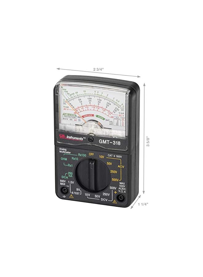 Gardner Bender GMT-318 Analog Multimeter, 6 Function, 14 Range, AC/DC Volt, 500V - Image 5
