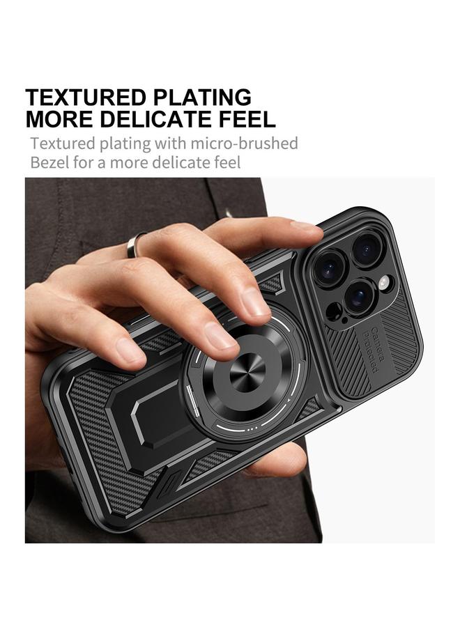 S-TOP Case For iPhone 16 Plus Armor Rotating Holder MagSafe Phone Case - Image 5