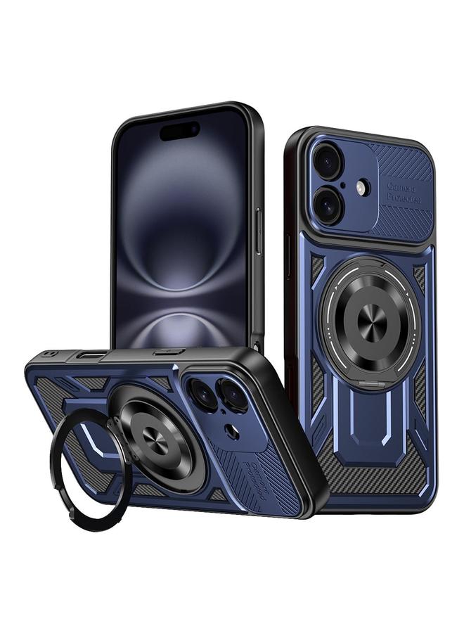 S-TOP Case For iPhone 16 Plus Armor Rotating Holder MagSafe Phone Case - Image 1