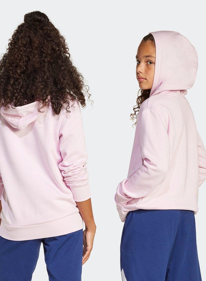 adidas أساسيات سويت شيرت بغطاء رأس للجنسين - Image 1