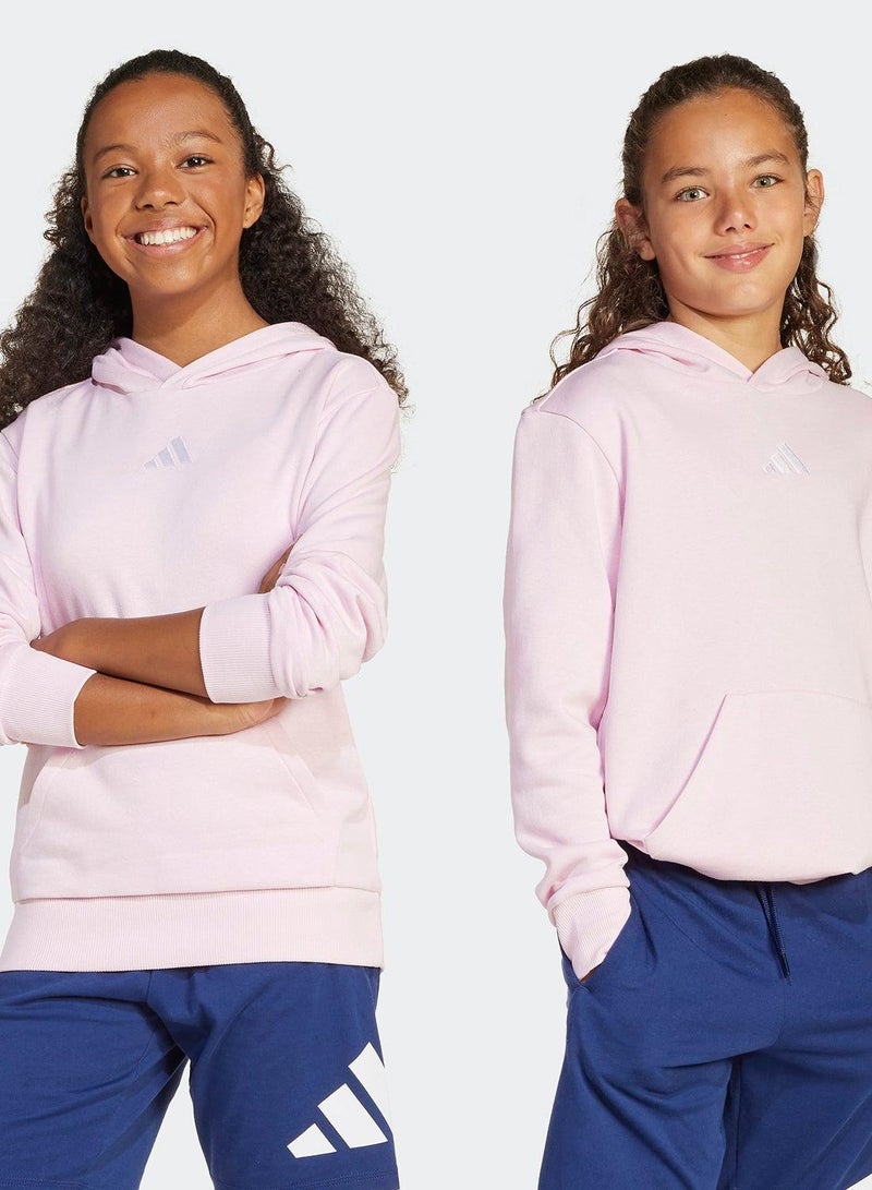 adidas أساسيات سويت شيرت بغطاء رأس للجنسين - Image 2