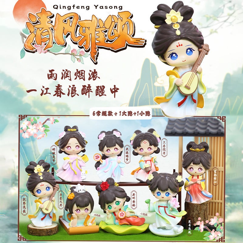 Genuine spring breeze blind box doll hand-made doll resin craft creative gift ornaments wholesale a generation of hair
