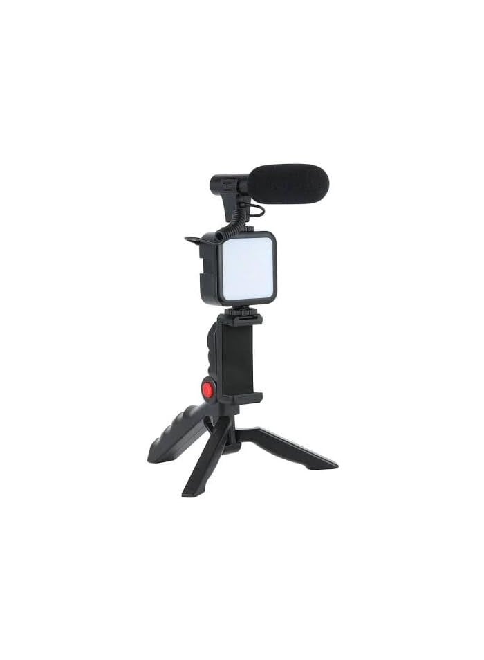 Aluminum Tripod Stand for Camera – 3-Section Adjustable Legs with LED Video Light and Remote Control – Photography & Video Kit