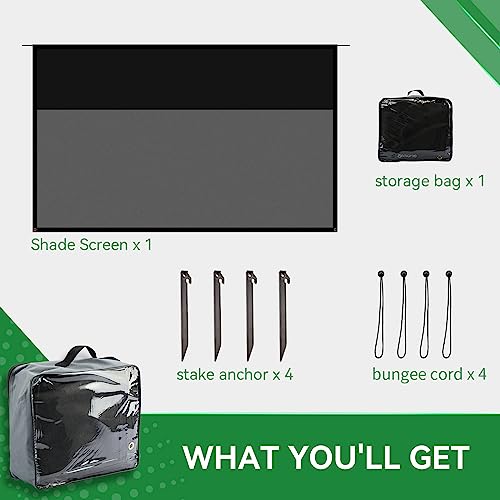 RVINGPRO RV Awning Shade Screen with Zipper 9' x 15'3'', 600D Oxford Top + Mesh Bottom, RV Sun Shade Screen for Awning, RV Shade Complete Kits for Trailer Camper - Image 5