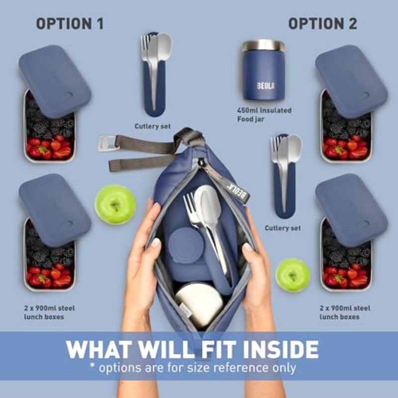 Reusable Insulated Lunch Bag for Men and Women - 6.5L Watertight Leakproof Lunch Box for Adults With Carrier - Image 4