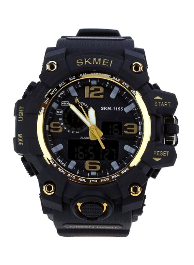 ساعة يد رقمية وبعقارب ومقاومة للماء طراز SKM-1155 men