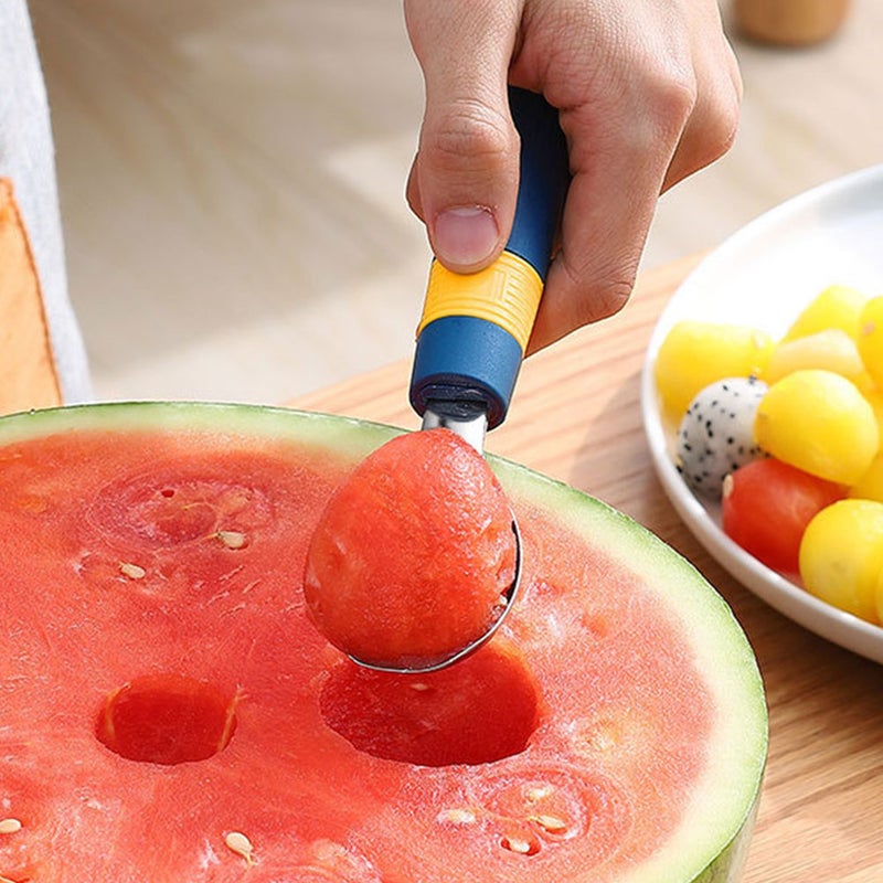 1 Set of Household Fruit Scooper Stainless Steel Melon Baller Ice Cream Spoon - Image 3