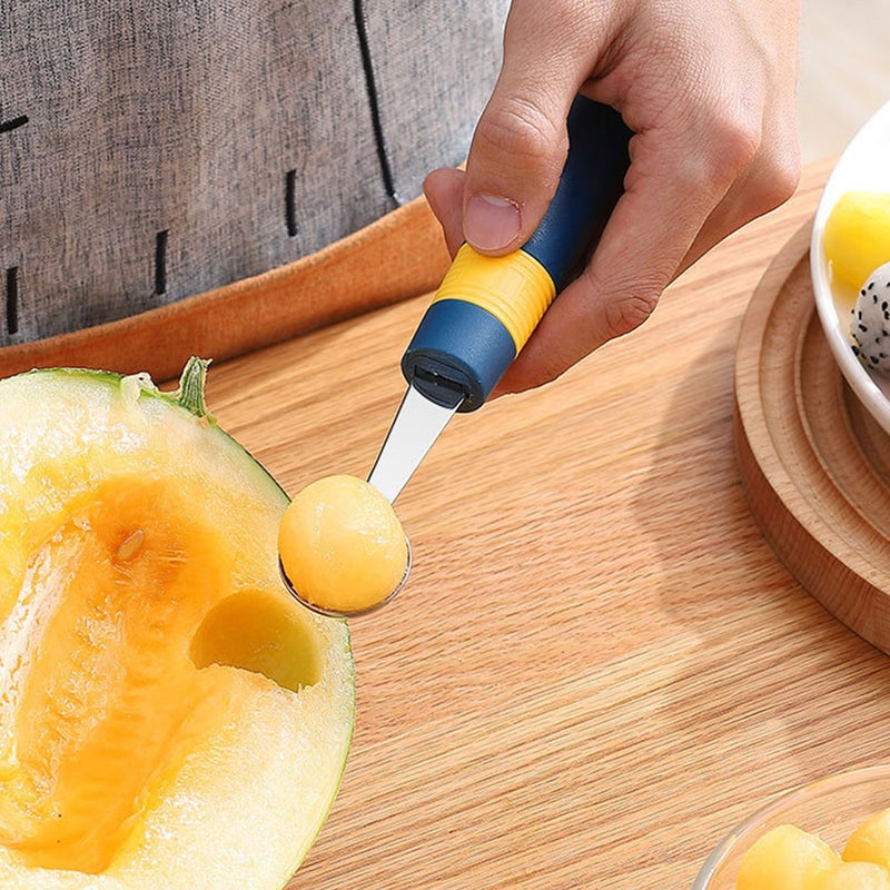 1 Set of Household Fruit Scooper Stainless Steel Melon Baller Ice Cream Spoon - Image 4