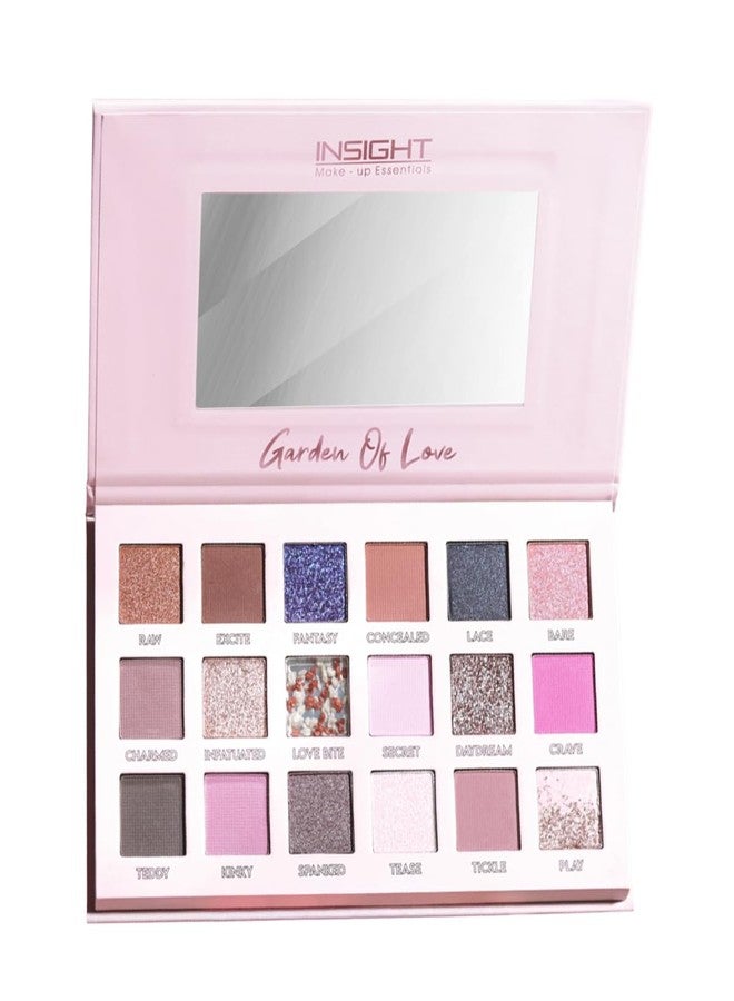 INSIGHT Garden of Love Eyeshadow Palette | 18 Pigmented Shades with Metallic, Shimmer & Multi-Finish Colors | Long-Lasting, Blendable Eye Makeup for Day or Night | 40g - Image 1