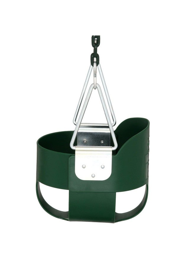 Gorilla Playsets 04-0008-G/G Full Bucket Toddler Swing, Bucket, Green 60" Plastic Coated Chains, 50 Lb Capacity - Image 4