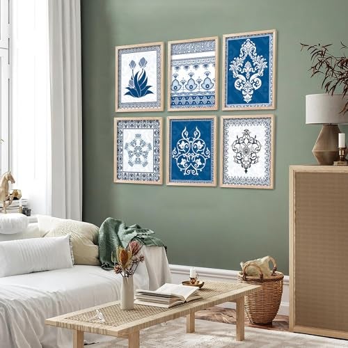 walllane - madhubani art Wall paintings for living room - Paintings wall decoration Wall frames for home decor Set of 6 (10 x 13 inch, Combo 8) - Image 4