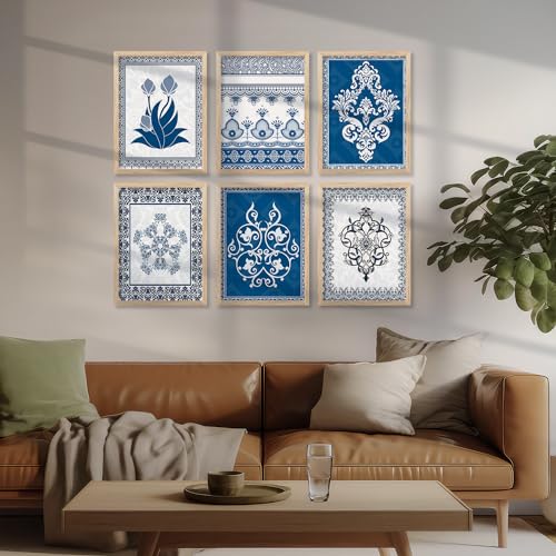 walllane - madhubani art Wall paintings for living room - Paintings wall decoration Wall frames for home decor Set of 6 (10 x 13 inch, Combo 8) - Image 5