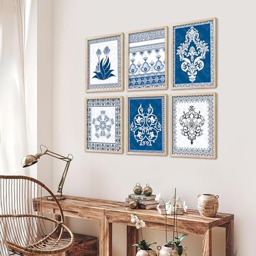 walllane - madhubani art Wall paintings for living room - Paintings wall decoration Wall frames for home decor Set of 6 (10 x 13 inch, Combo 8) - Image 3