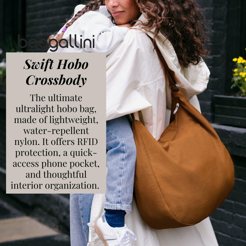 Baggallini Swift Hobo Crossbody Bag for Women - Lightweight 15.7"x16" Travel Purse Handbag Hobo Bag - Image 3